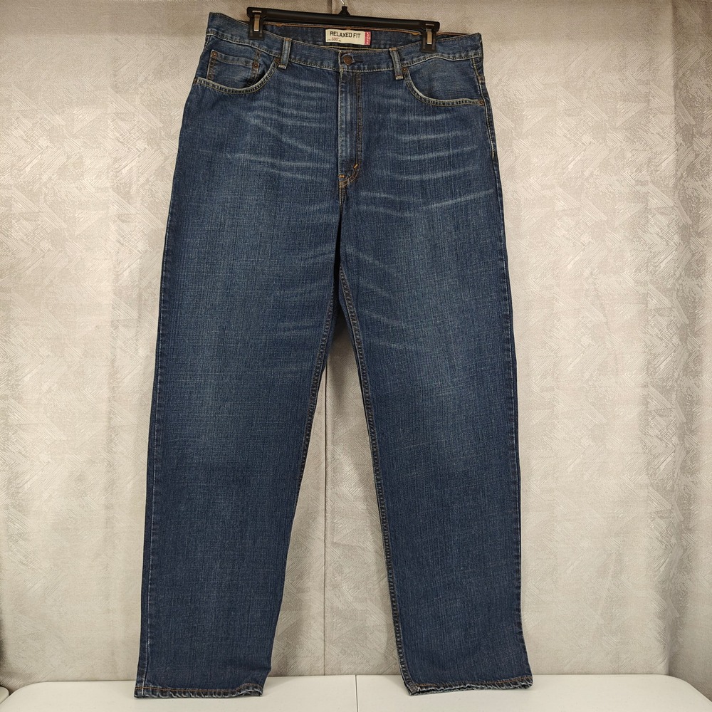 Levi's 550 Jeans Mens 40x36 Blue Relaxed Fit Tapered Leg Denim Casual Classic